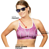The travel Bra - Beach Travel Bra with secret pockets.  Anti-Theft.  Store your passport, cash, keys, jewellery, cards.  Summer clearance.  Available in sizes extra small, small, medium and large.
