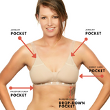 The Ultra-Light Travel Bra with Pockets - Nude